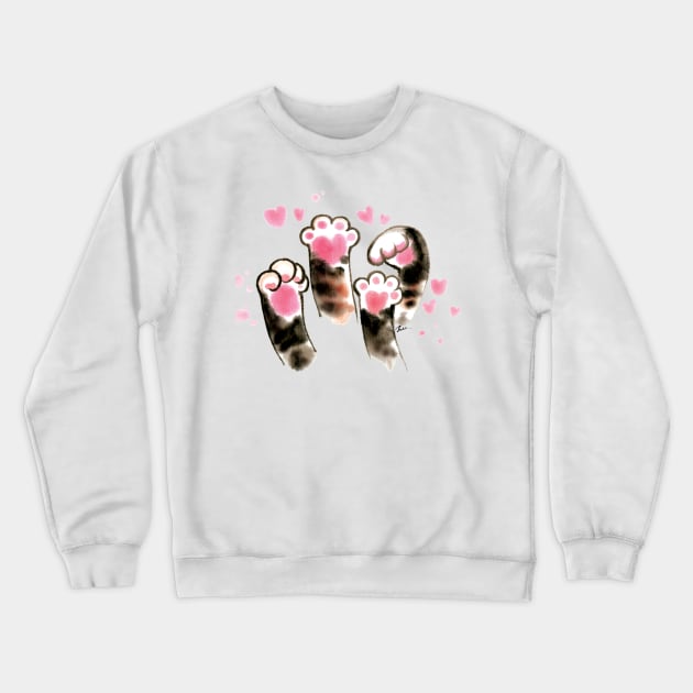 Cat paw helping hand Crewneck Sweatshirt by juliewu